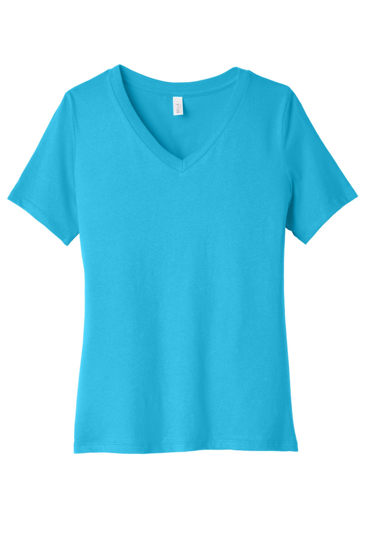 BELLA+CANVAS  Women's Relaxed Jersey Short Sleeve V-Neck Tee. BC6405