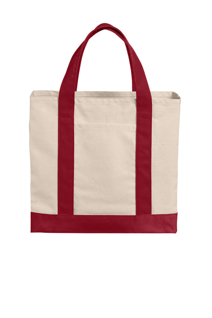Port Authority Cotton Canvas Two-Tone Tote. BG429 (Choose Your Design)