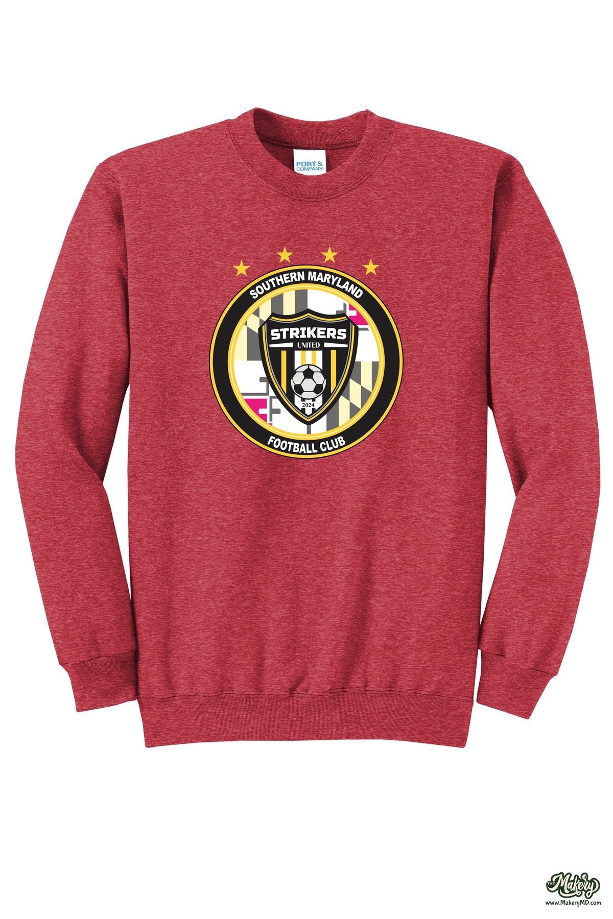Crewneck Sweatshirt / Heather Red / front