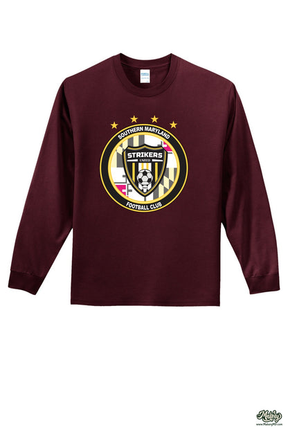 Long Sleeve Cotton Tee / Athletic Maroon / front