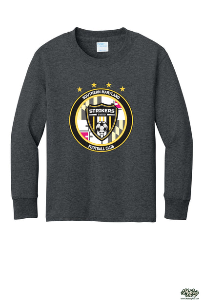 Long Sleeve Cotton Tee / Dark Heather Grey / front