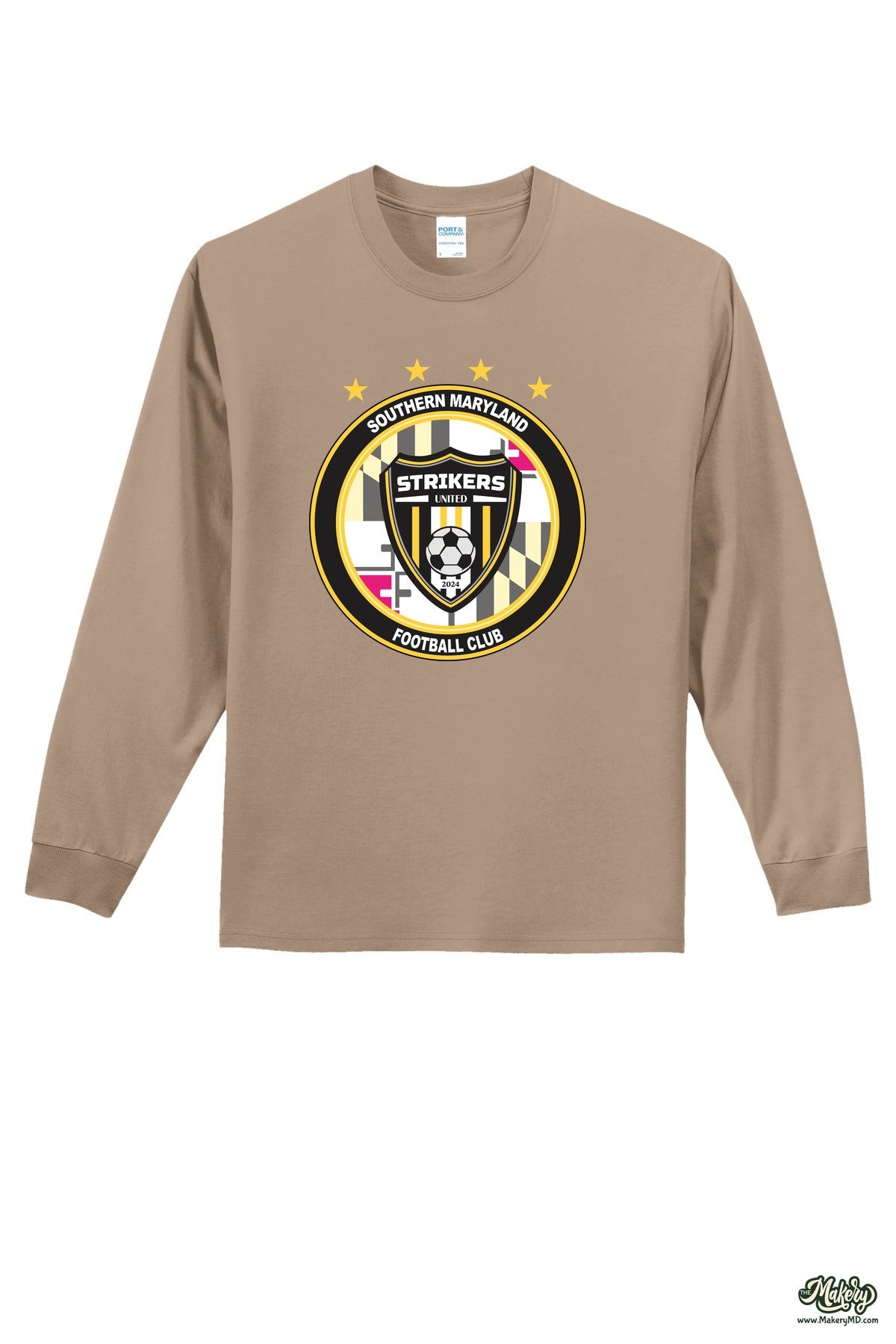 Long Sleeve Cotton Tee / Sand / front