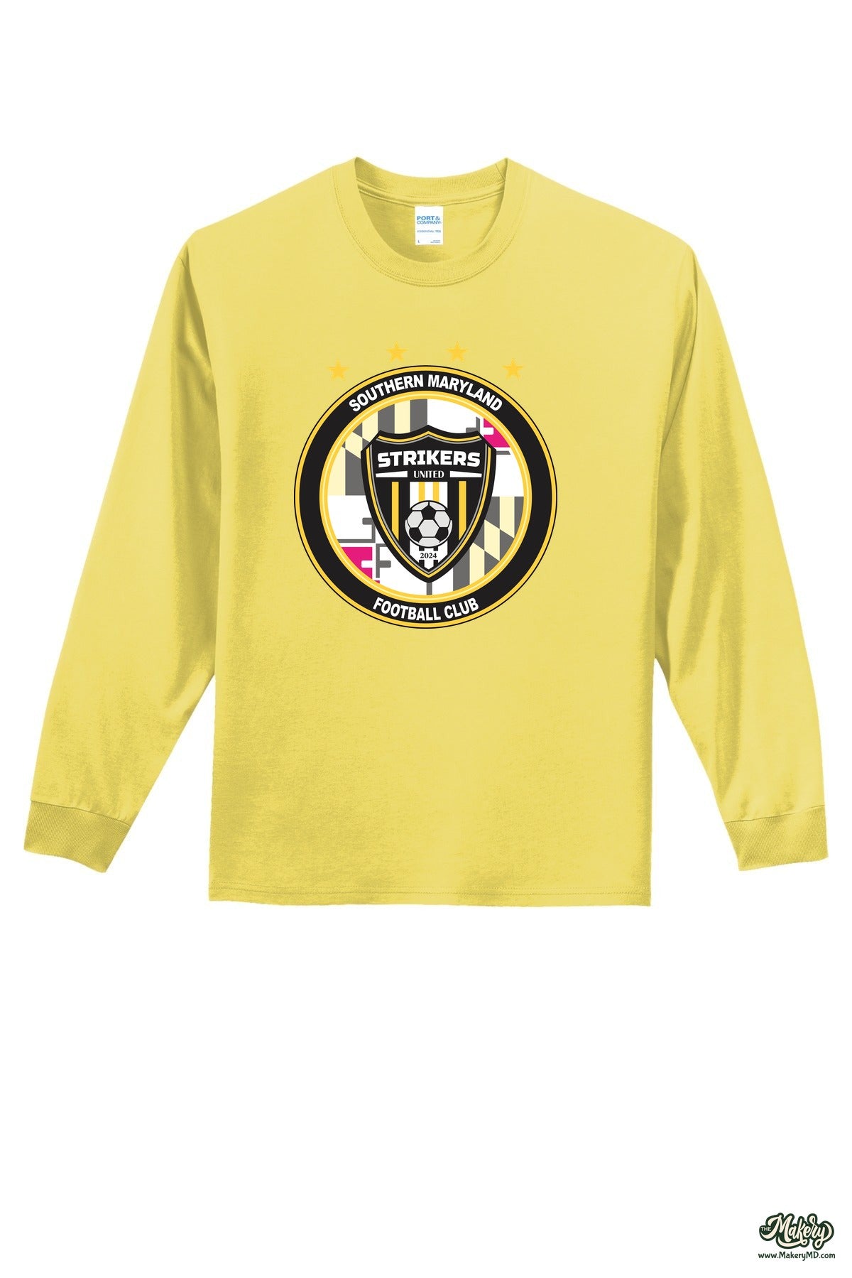 Long Sleeve Cotton Tee / Yellow / front