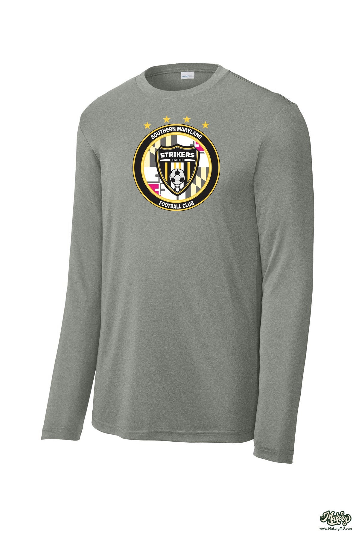 Long Sleeve Performance Tee / Grey Concrete Heather / front