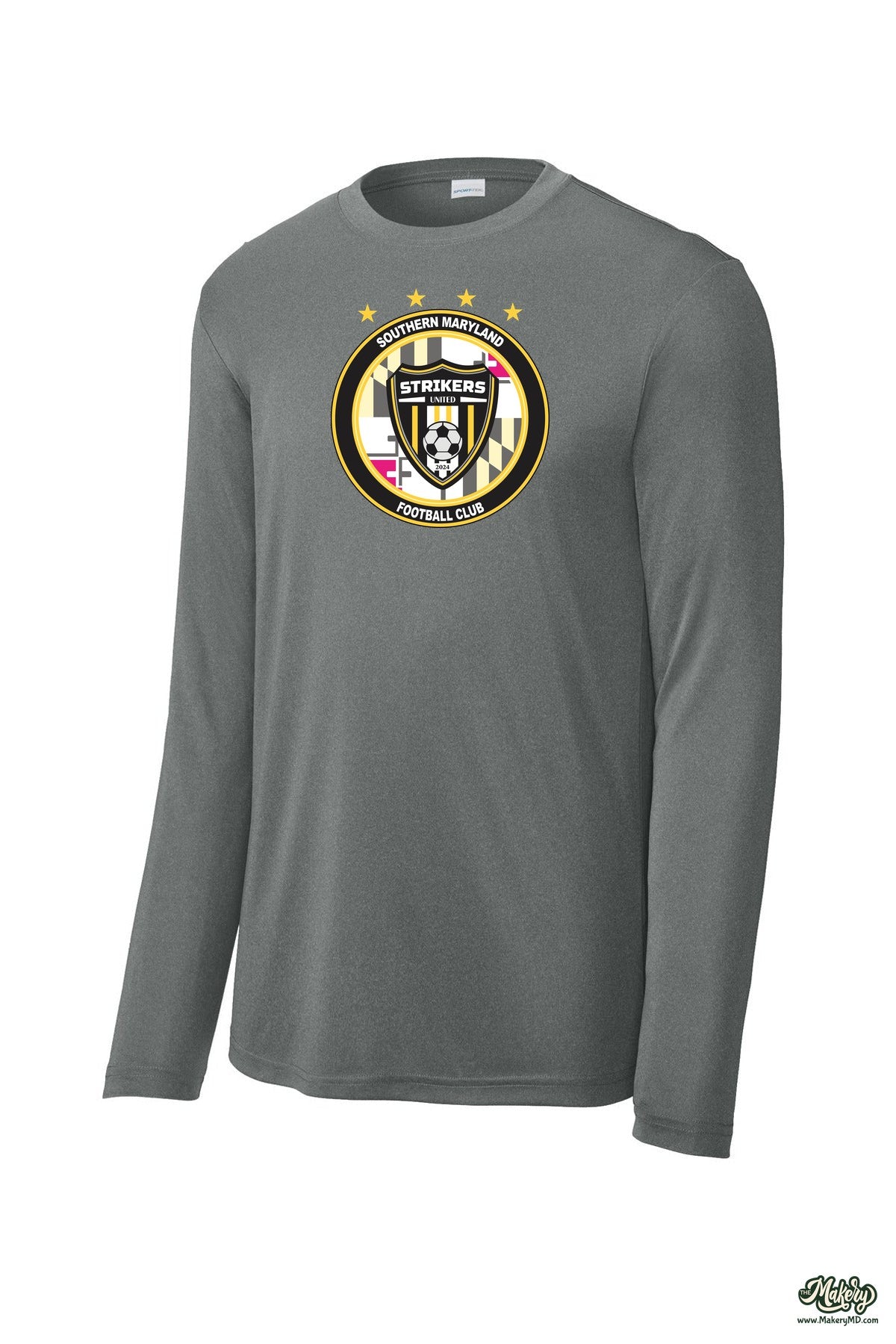 Long Sleeve Performance Tee / Iron Grey Heather / front