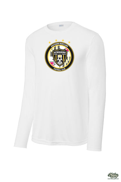 Long Sleeve Performance Tee / White / front