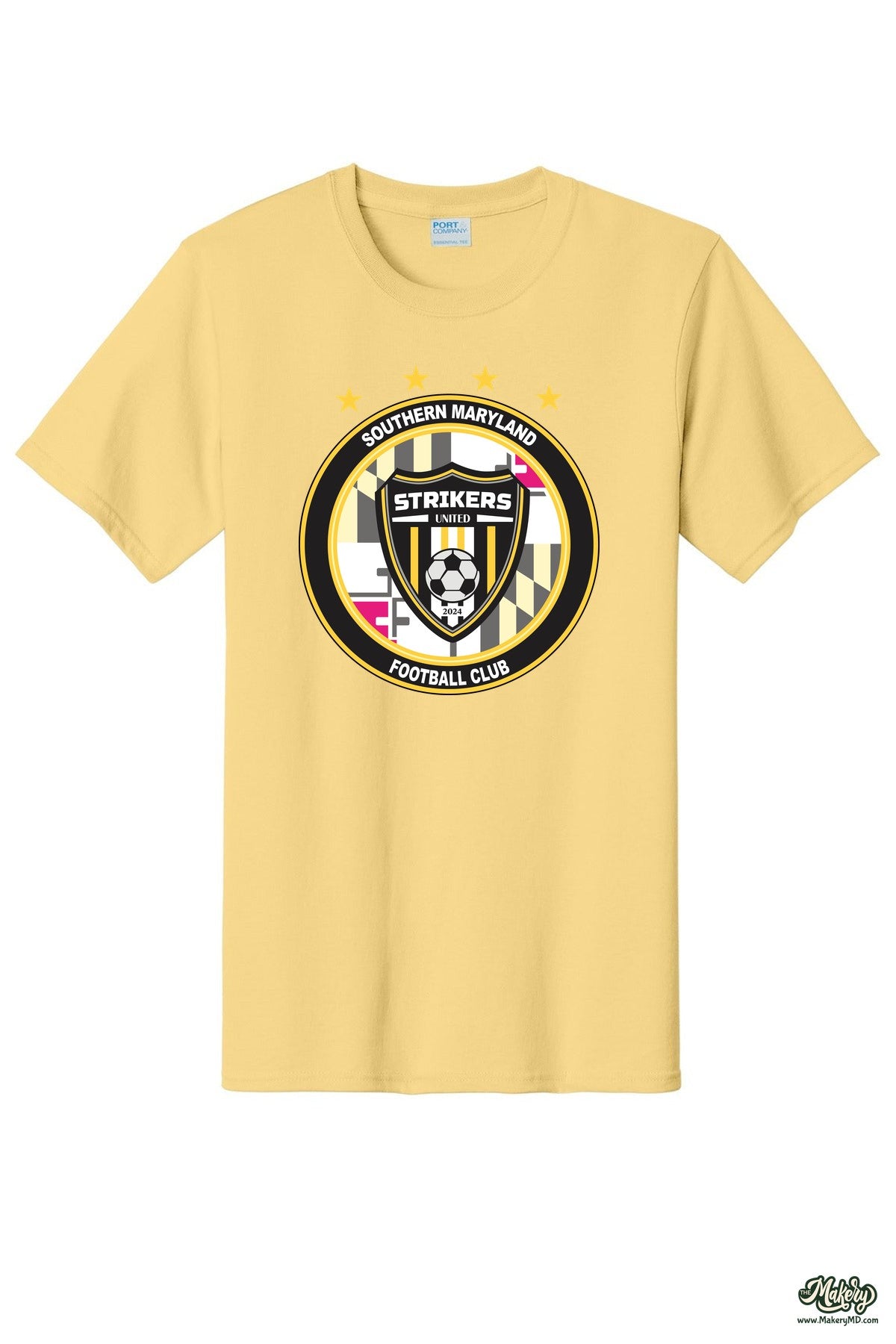 Short Sleeve Cotton Tee / Daffodil Yellow / front