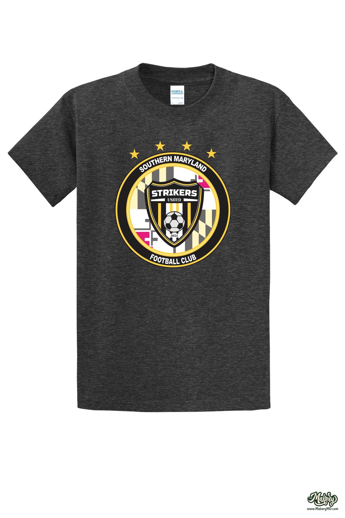 Short Sleeve Cotton Tee / Dark Heather Grey / front
