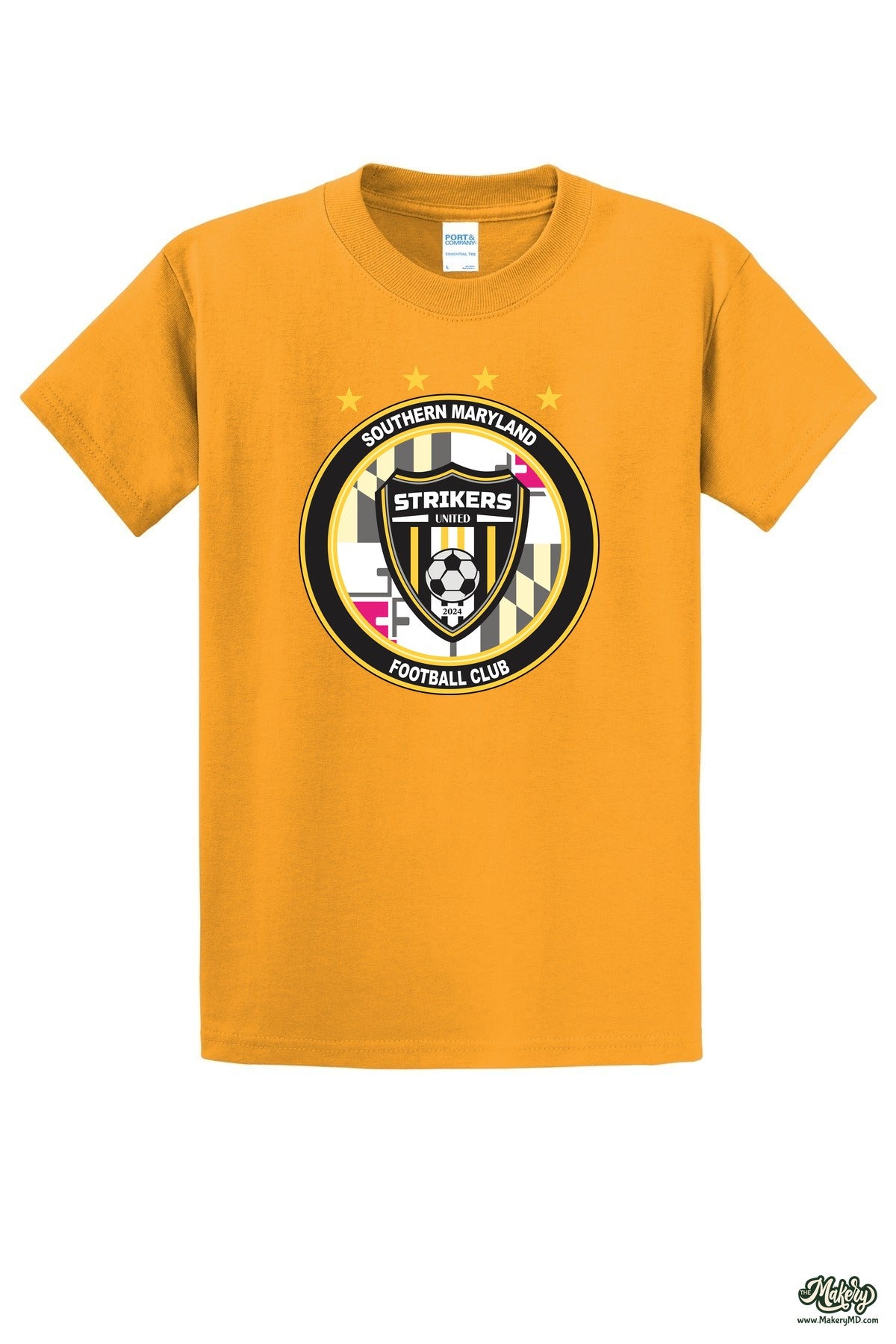 Short Sleeve Cotton Tee / Gold / front