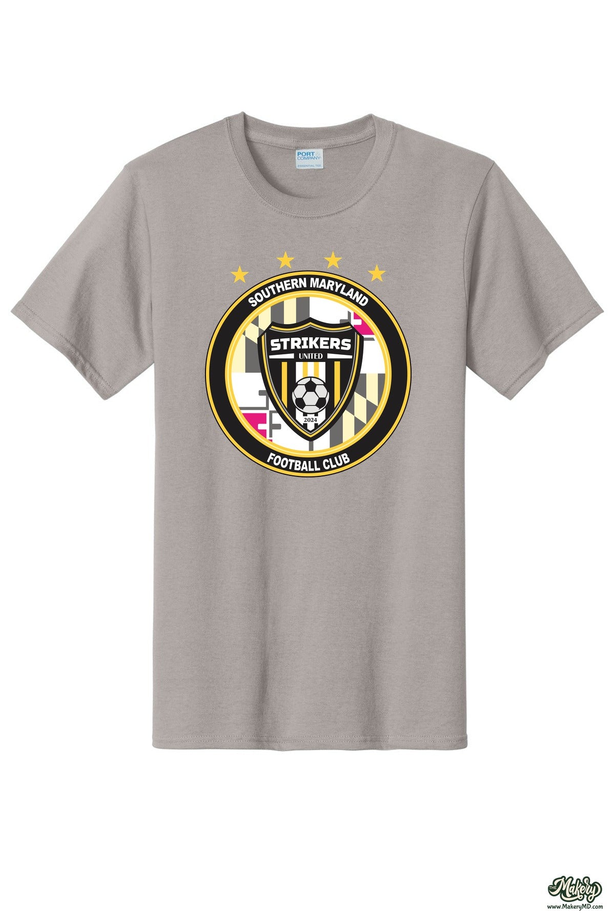 Short Sleeve Cotton Tee / Medium Grey / front