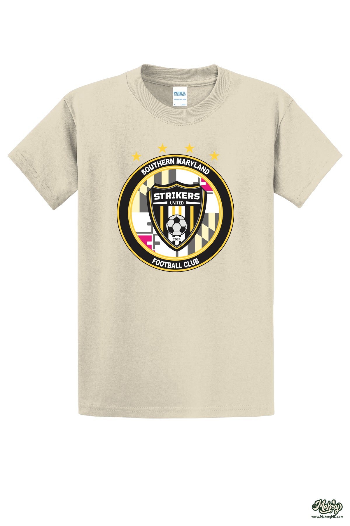 Short Sleeve Cotton Tee / Natural / front