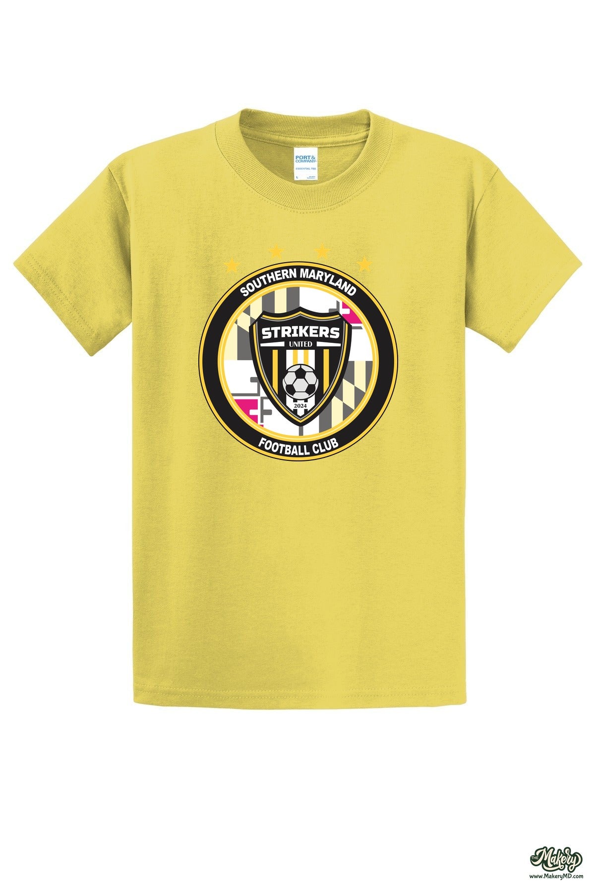 Short Sleeve Cotton Tee / Yellow / front