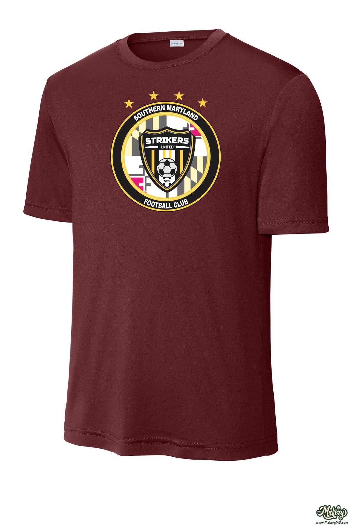 Short Sleeve Performance Tee / Cardinal / front
