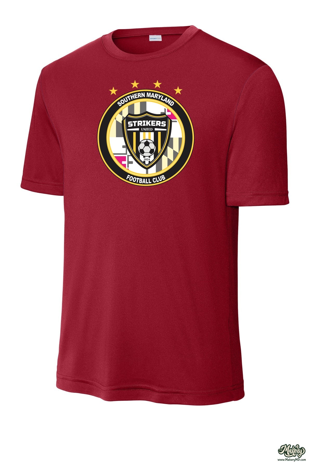Short Sleeve Performance Tee / Deep Red / front