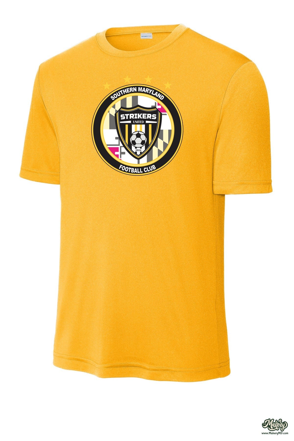 Short Sleeve Performance Tee / Gold / front