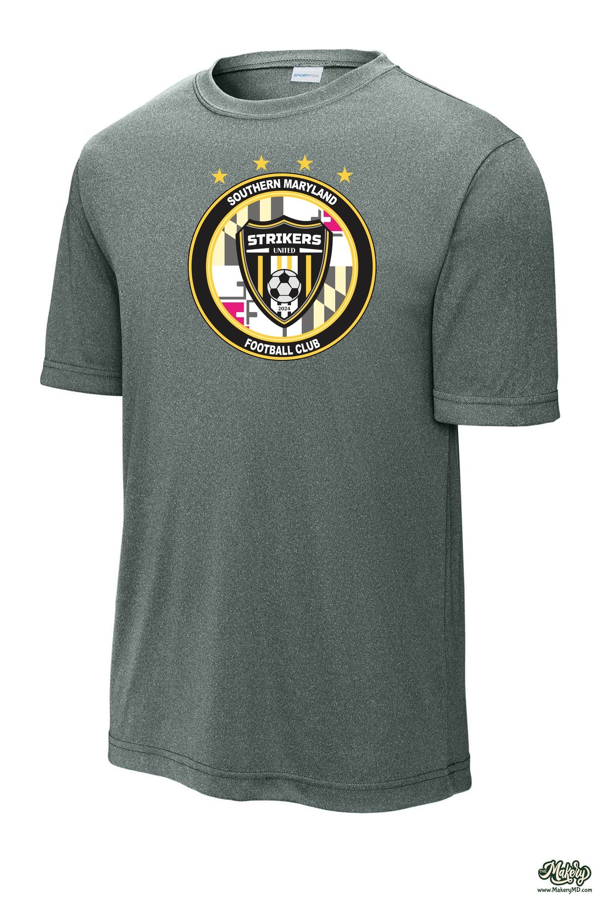 Short Sleeve Performance Tee / Grey Concrete Heather / front