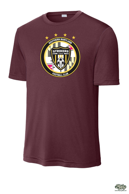 Short Sleeve Performance Tee / Maroon / front