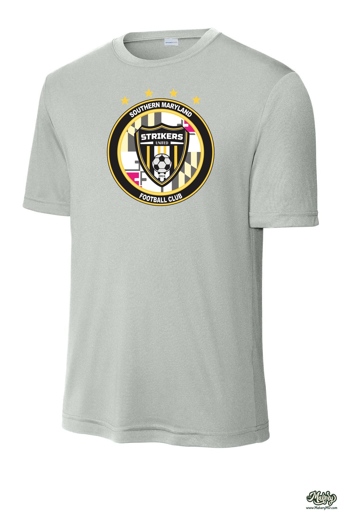Short Sleeve Performance Tee / Silver / front