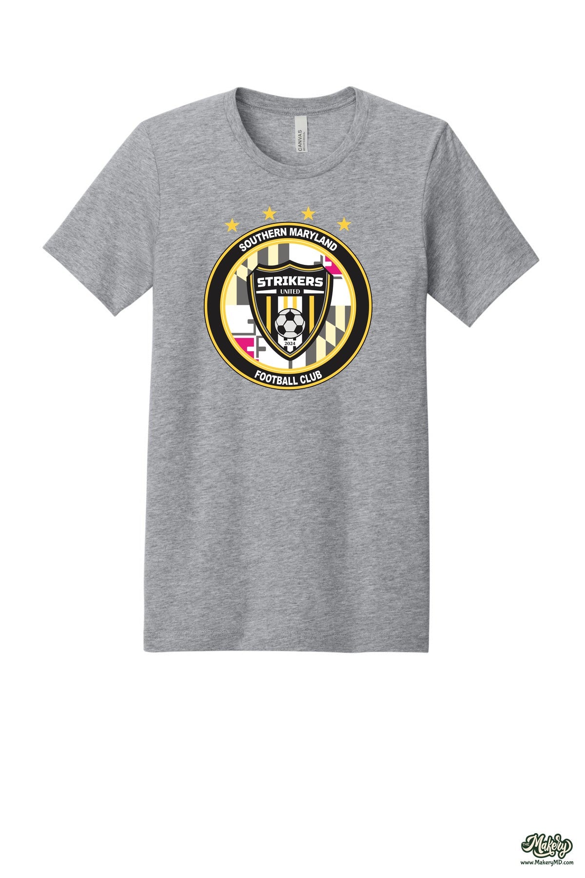 Short Sleeve Ringspun Cotton Tee / Athletic Heather / front