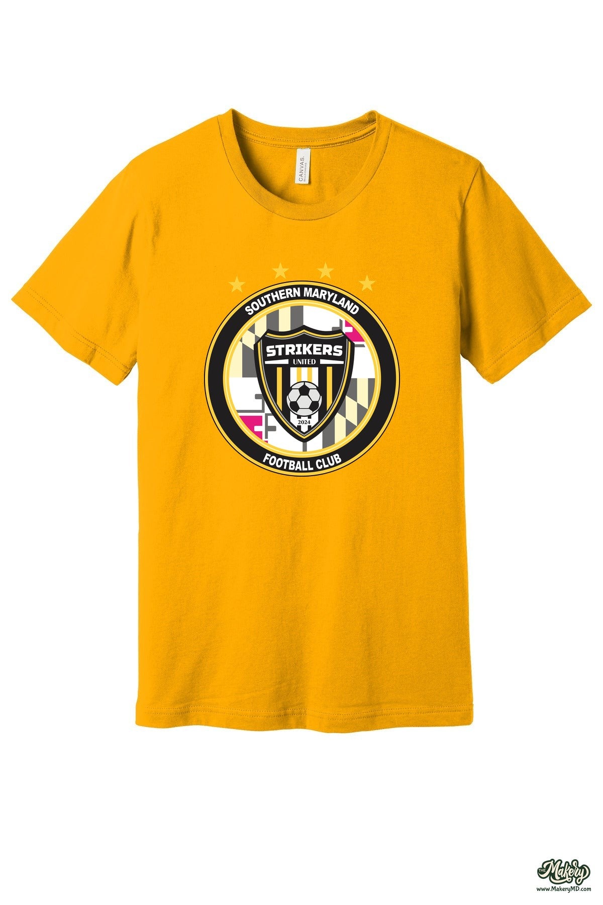 Short Sleeve Ringspun Cotton Tee / Gold / front