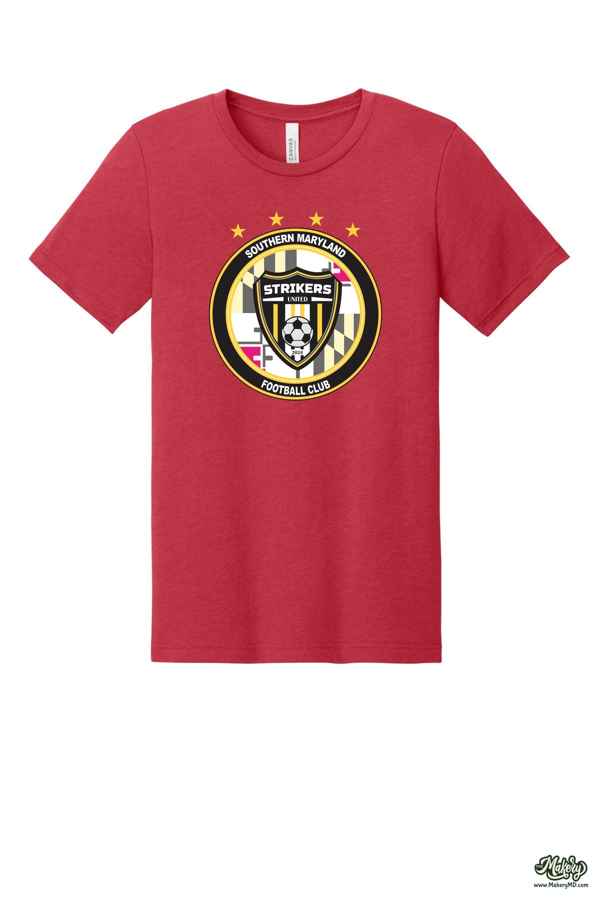 Short Sleeve Ringspun Cotton Tee / Heather Red / front