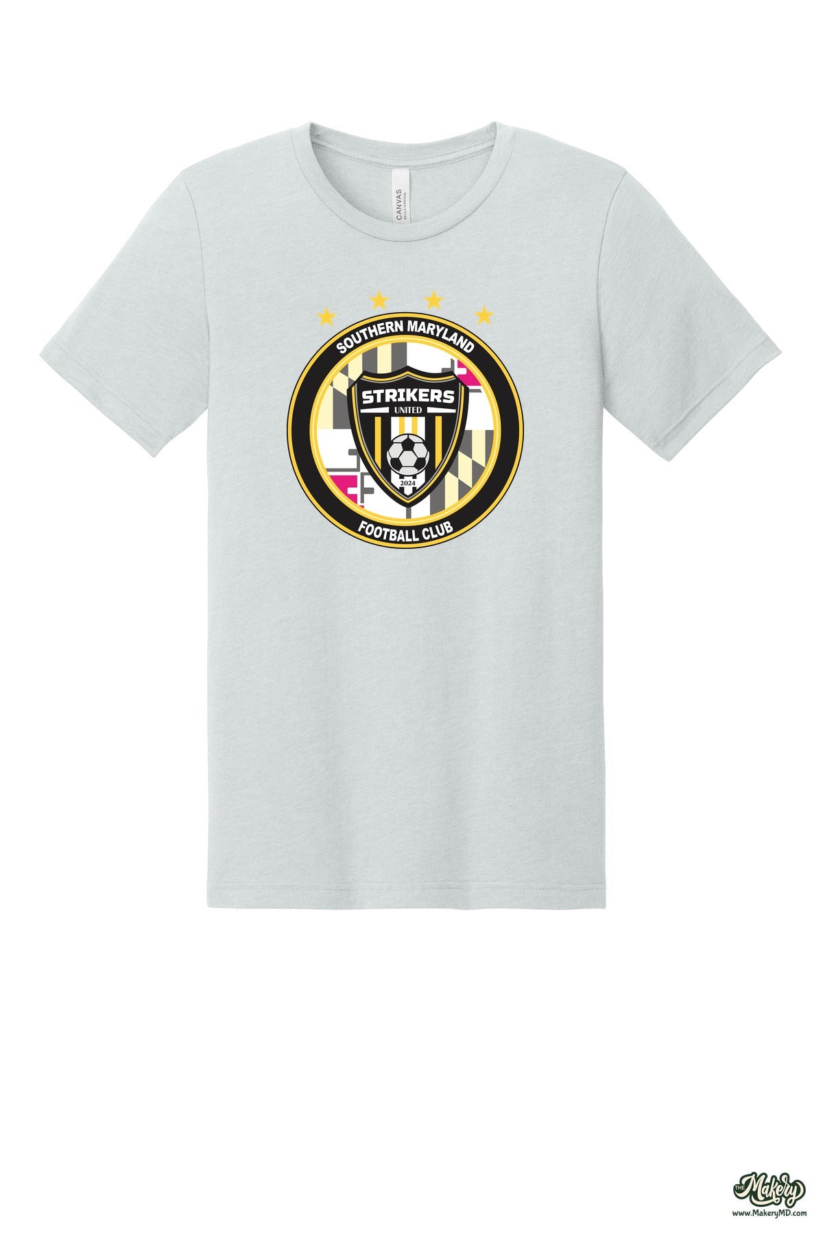 Short Sleeve Ringspun Cotton Tee / Heather Silver / front