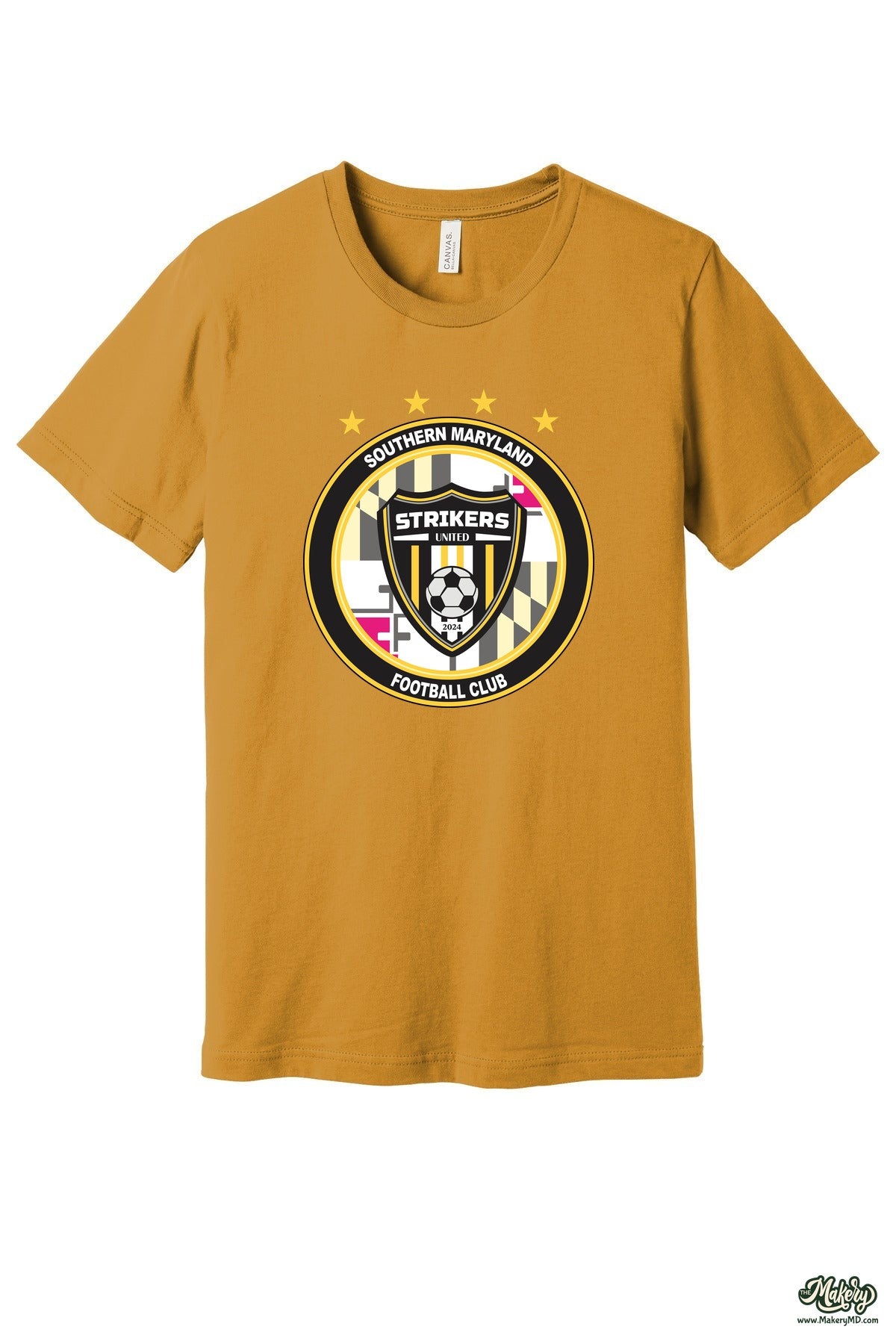 Short Sleeve Ringspun Cotton Tee / Mustard / front