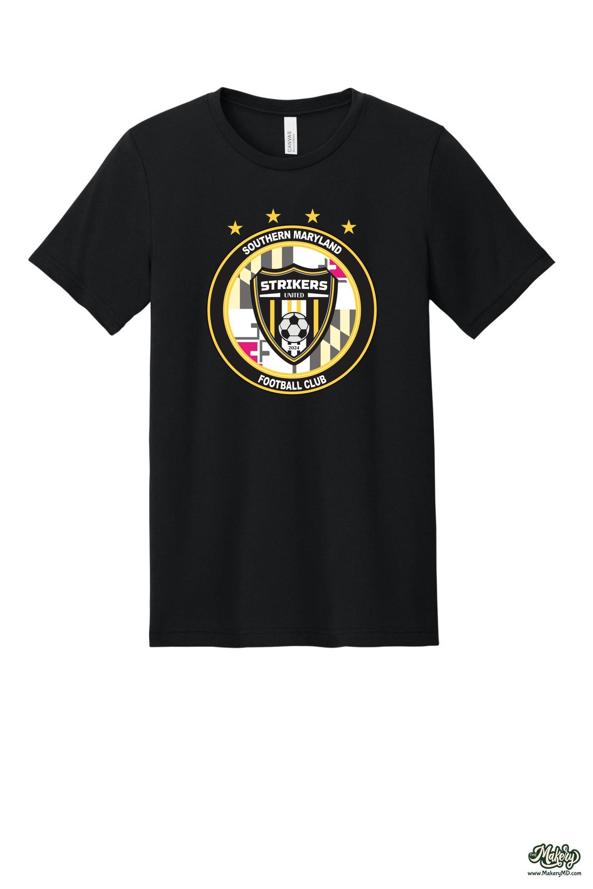 Short Sleeve Ringspun Cotton Tee / Solid Black Blend / front