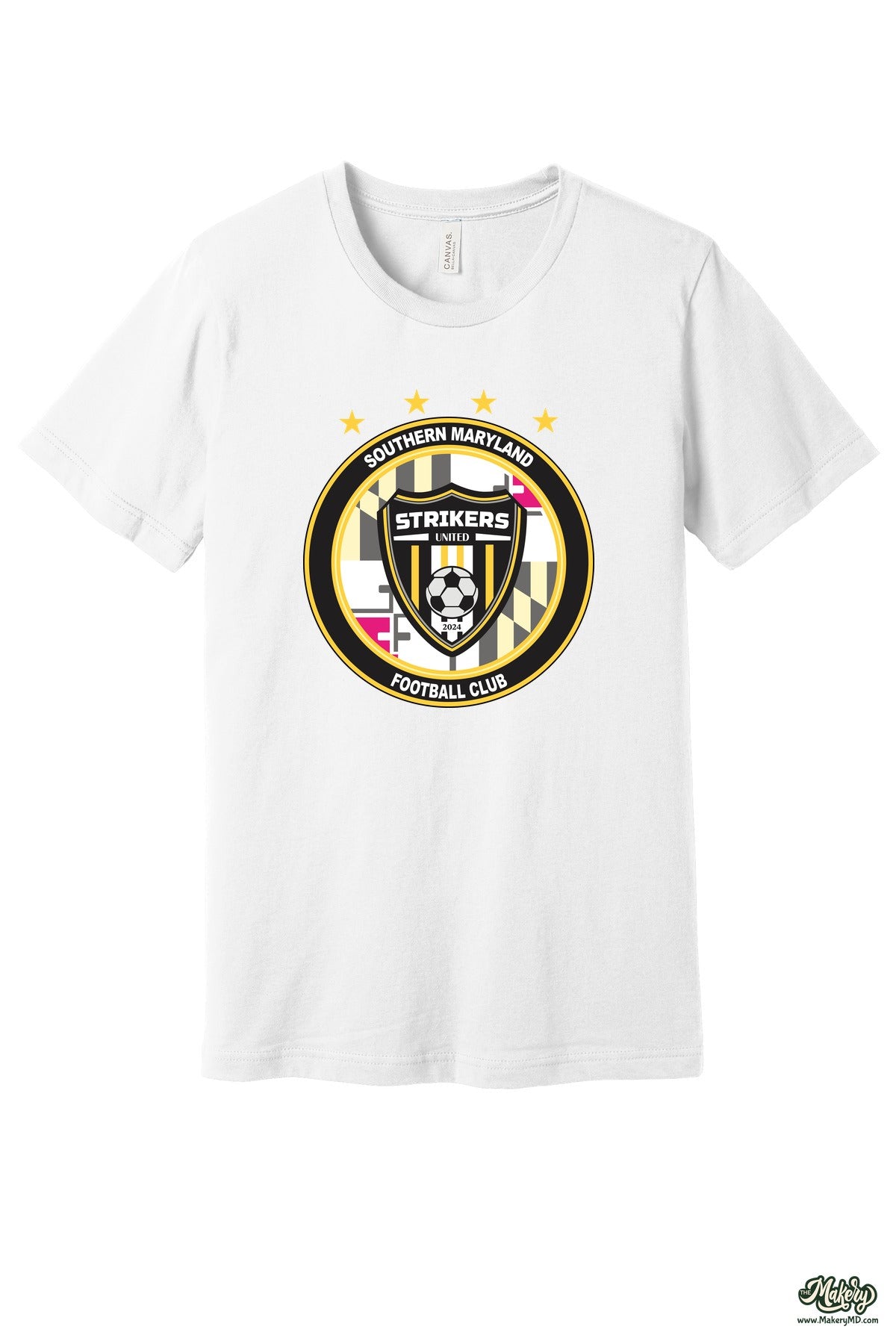 Short Sleeve Ringspun Cotton Tee / White / front