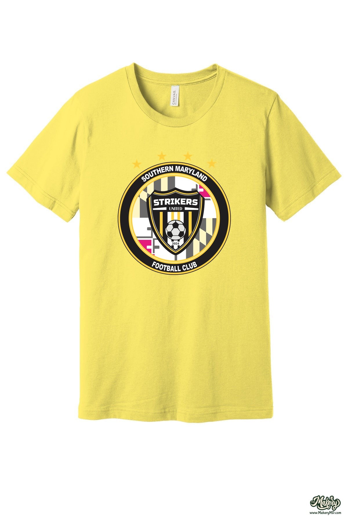 Short Sleeve Ringspun Cotton Tee / Yellow / front