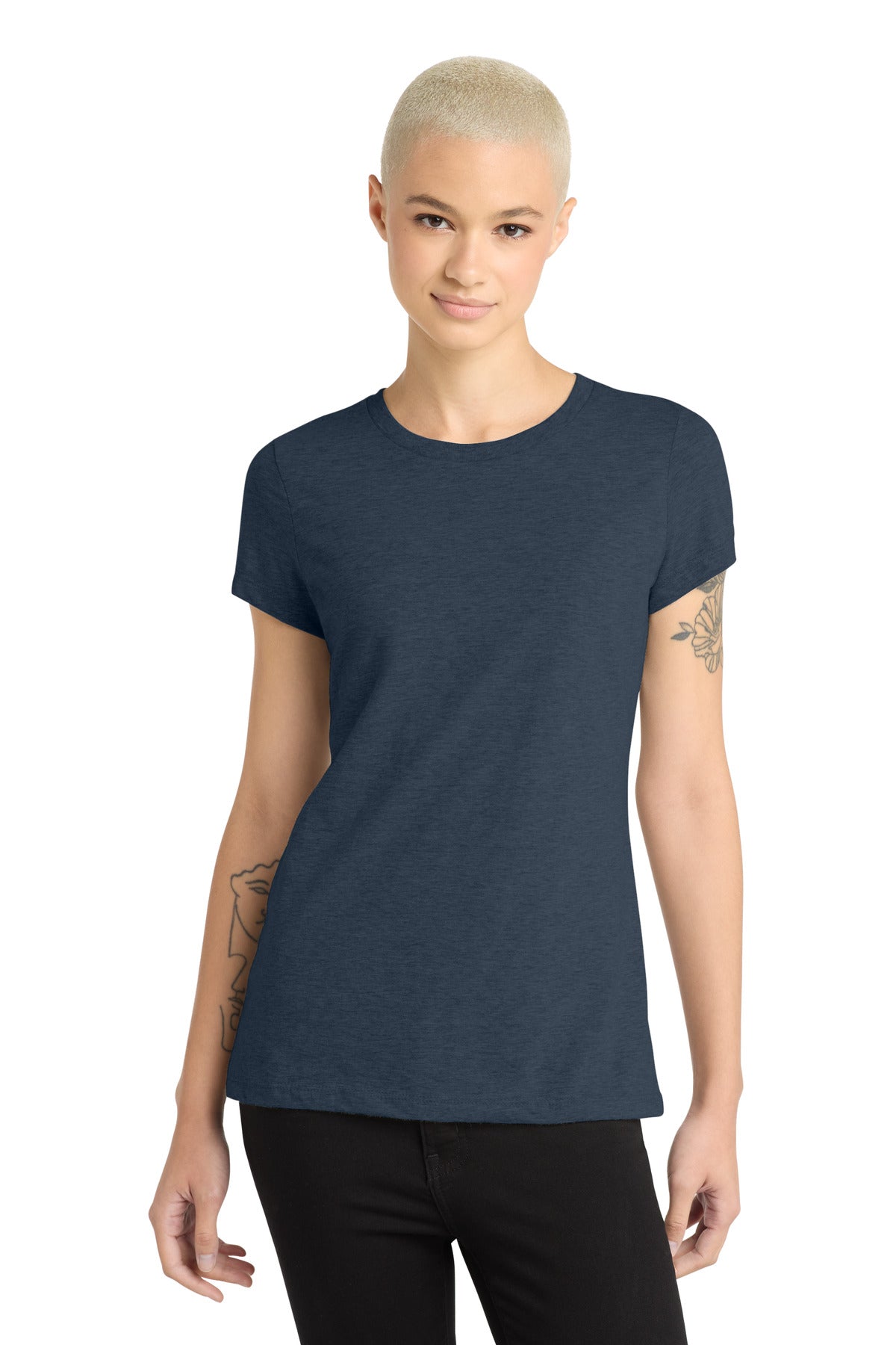 District Women's Perfect Blend CVC Tee. DM108L (Choose Your Design)