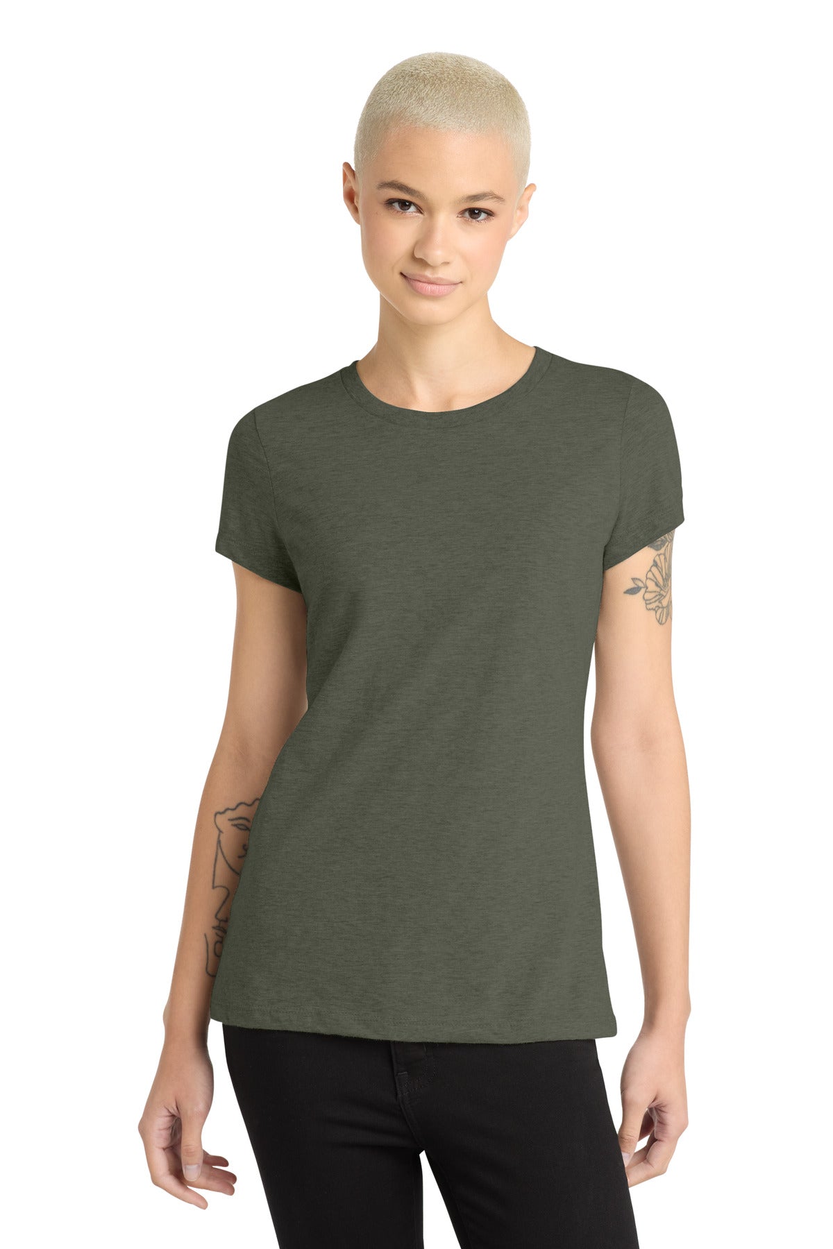 District Women's Perfect Blend CVC Tee. DM108L (Choose Your Design)