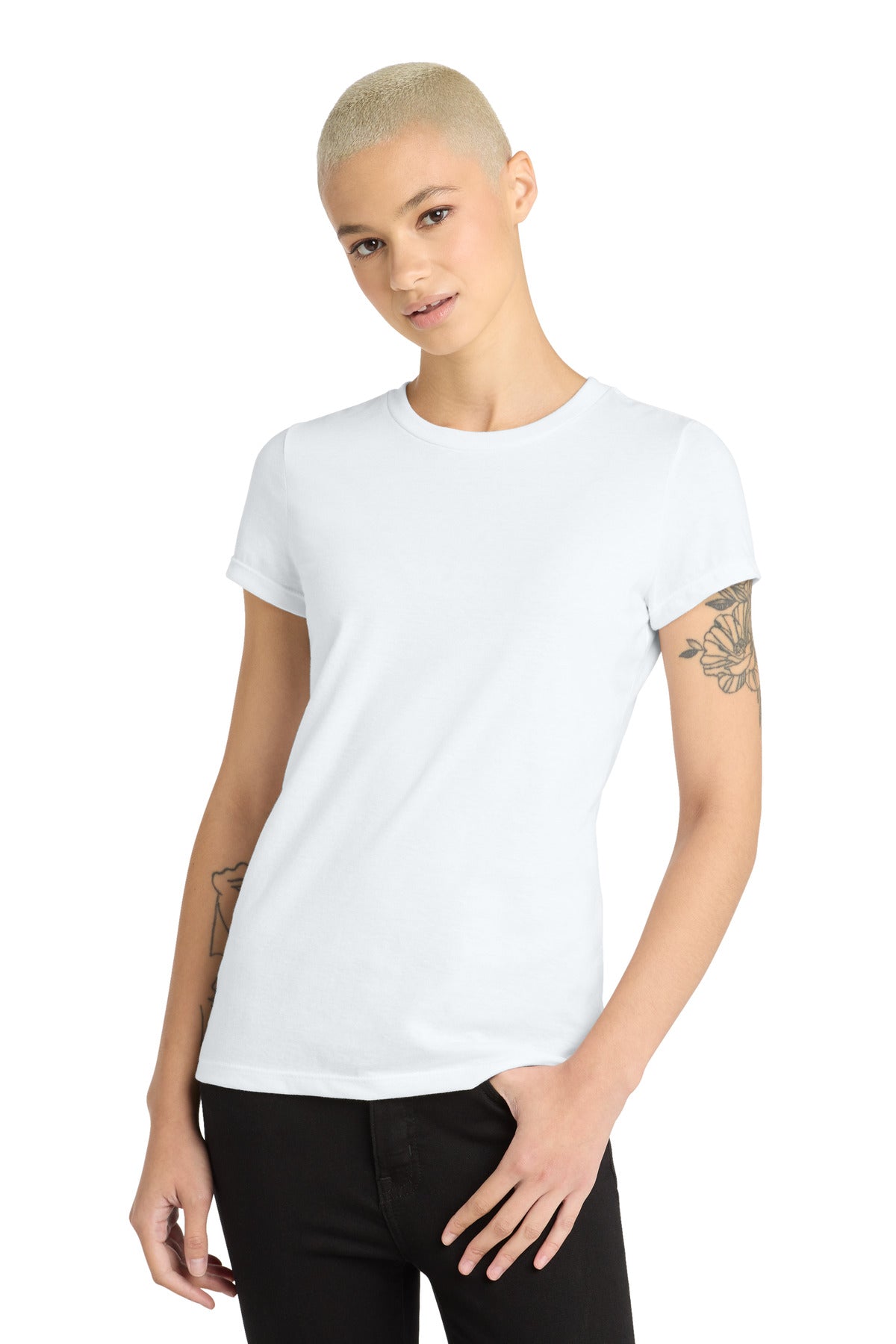 District Women's Perfect Blend CVC Tee. DM108L (Choose Your Design)