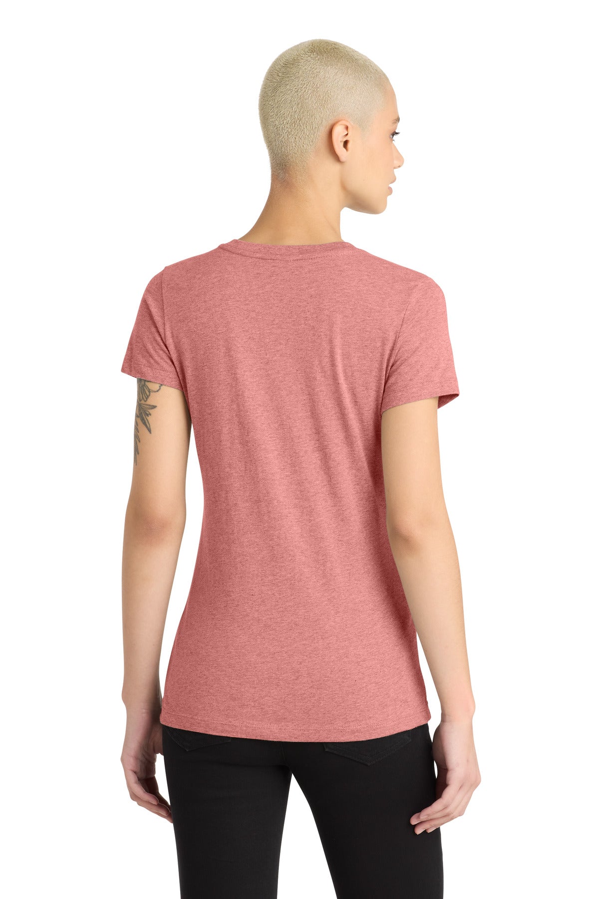 District Women's Perfect Blend CVC V-Neck Tee. DM1190L