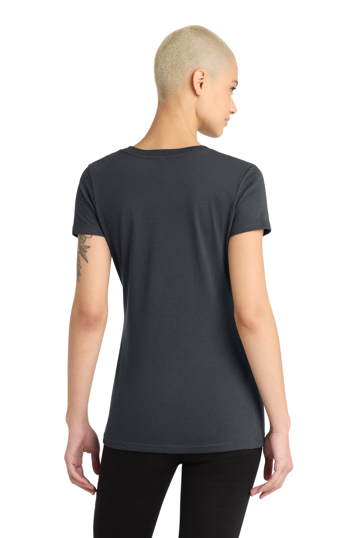 District Women's Perfect Blend CVC V-Neck Tee. DM1190L