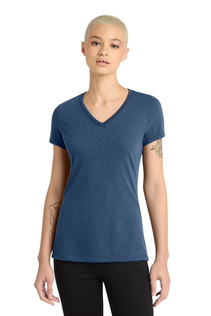 District Women's Perfect Blend CVC V-Neck Tee. DM1190L