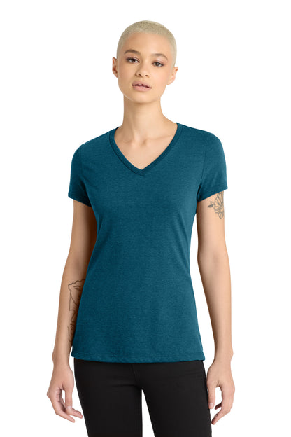 District Women's Perfect Blend CVC V-Neck Tee. DM1190L