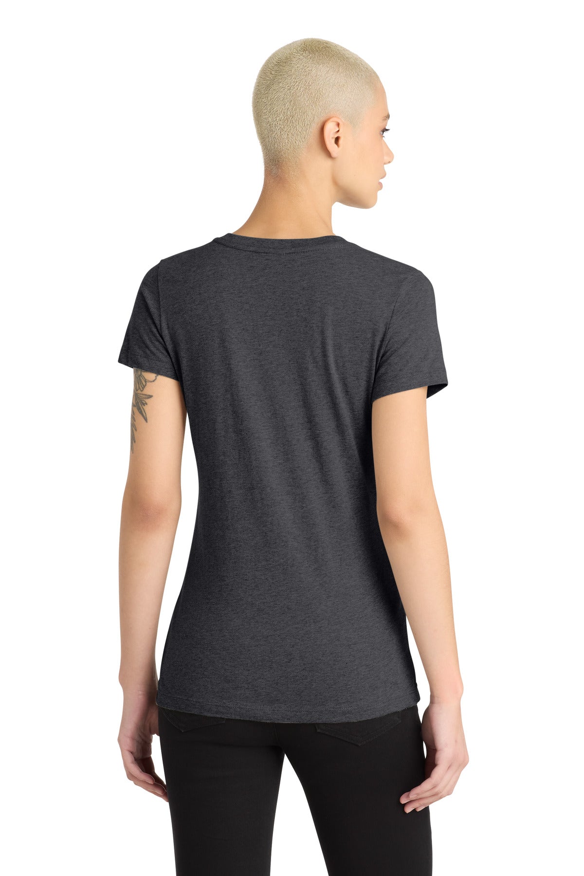 District Women's Perfect Blend CVC V-Neck Tee. DM1190L