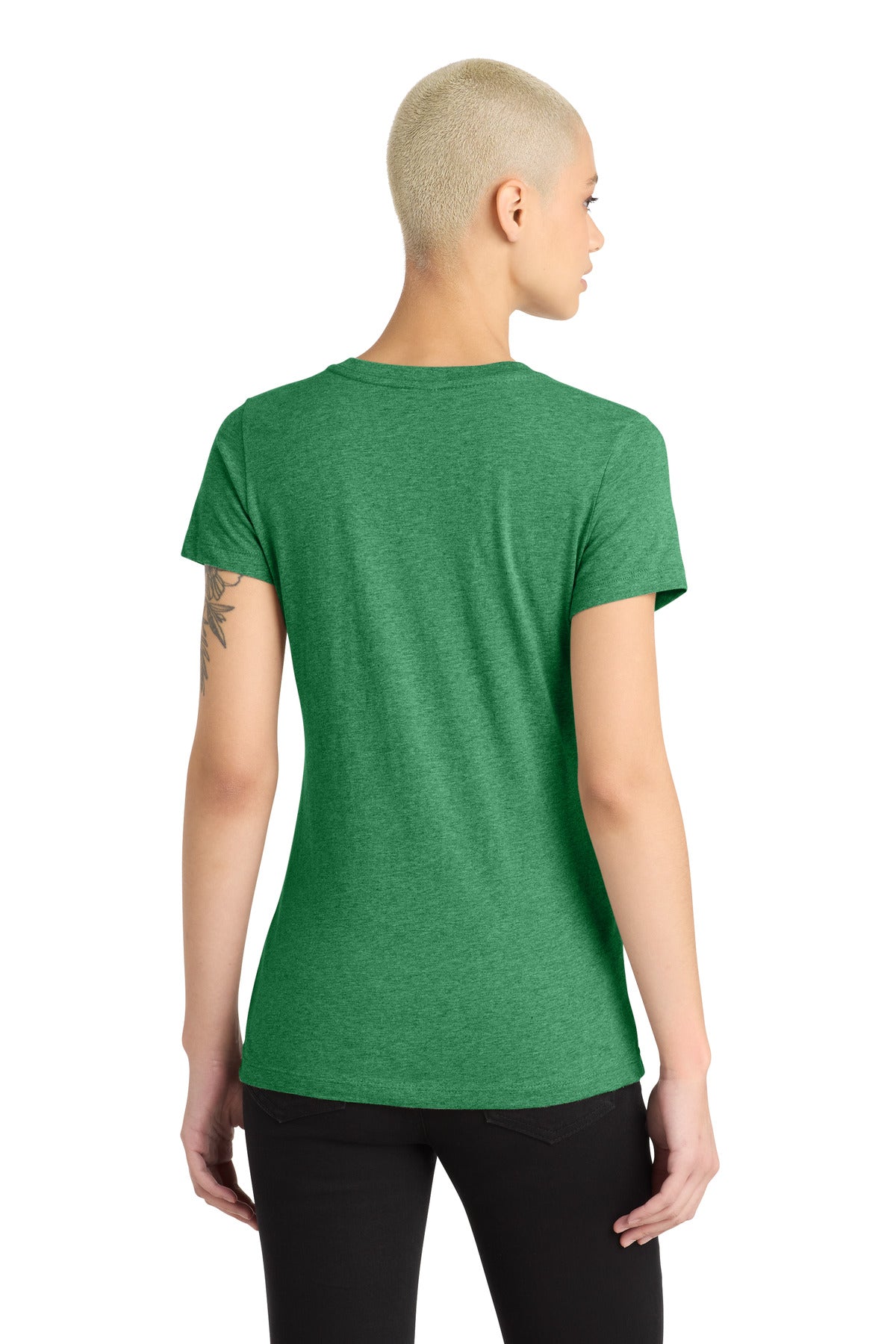 District Women's Perfect Blend CVC V-Neck Tee. DM1190L