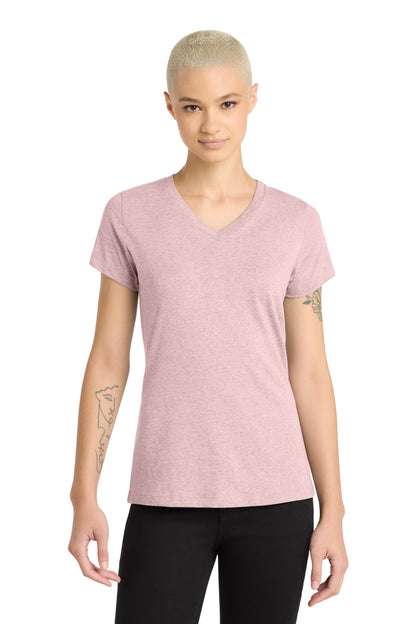 District Women's Perfect Blend CVC V-Neck Tee. DM1190L