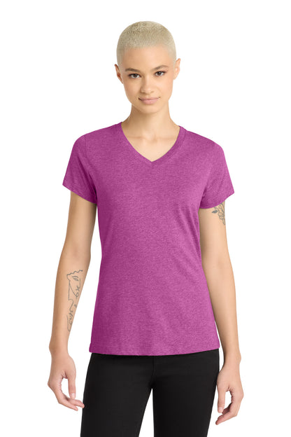District Women's Perfect Blend CVC V-Neck Tee. DM1190L