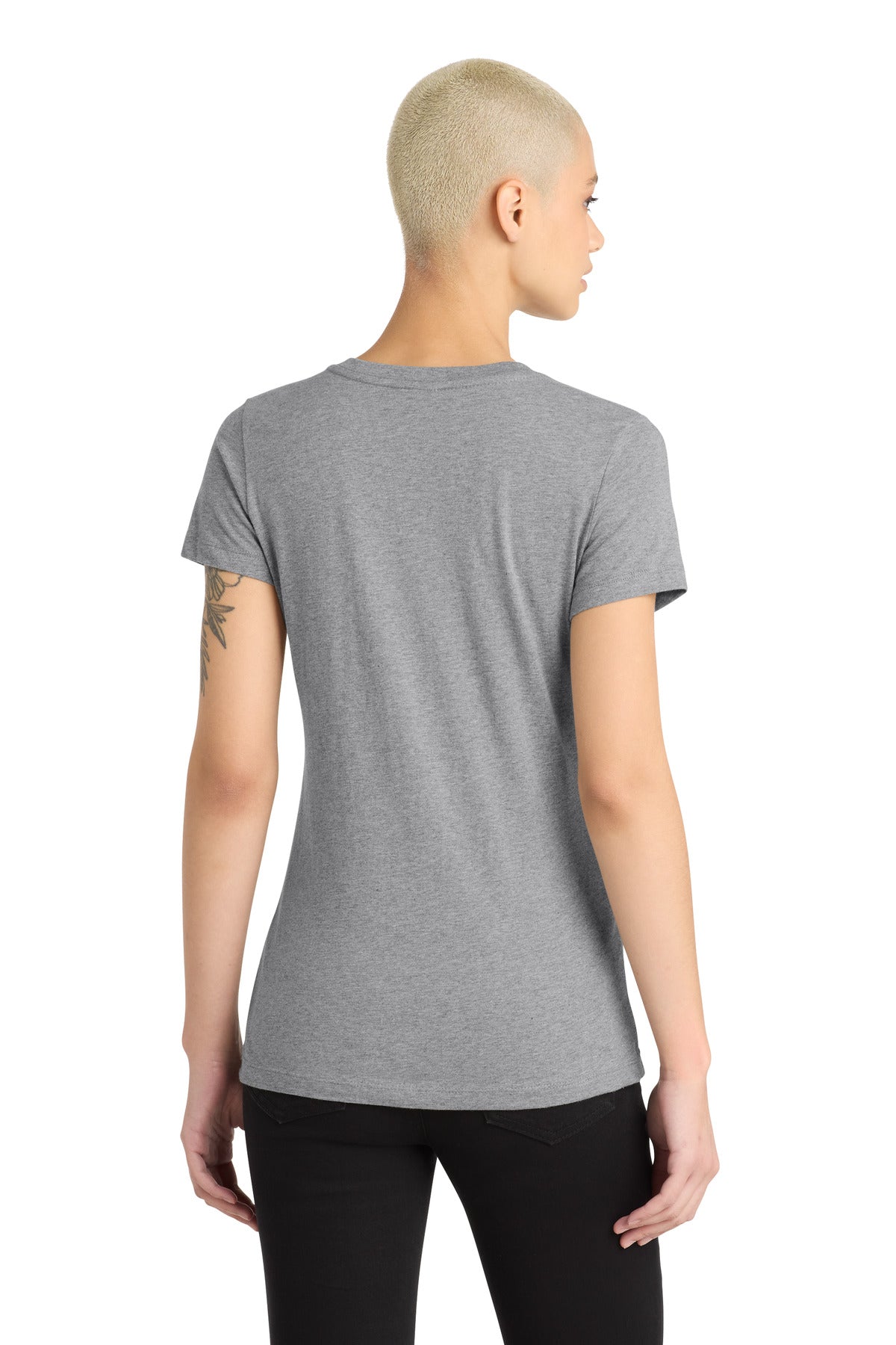 District Women's Perfect Blend CVC V-Neck Tee. DM1190L