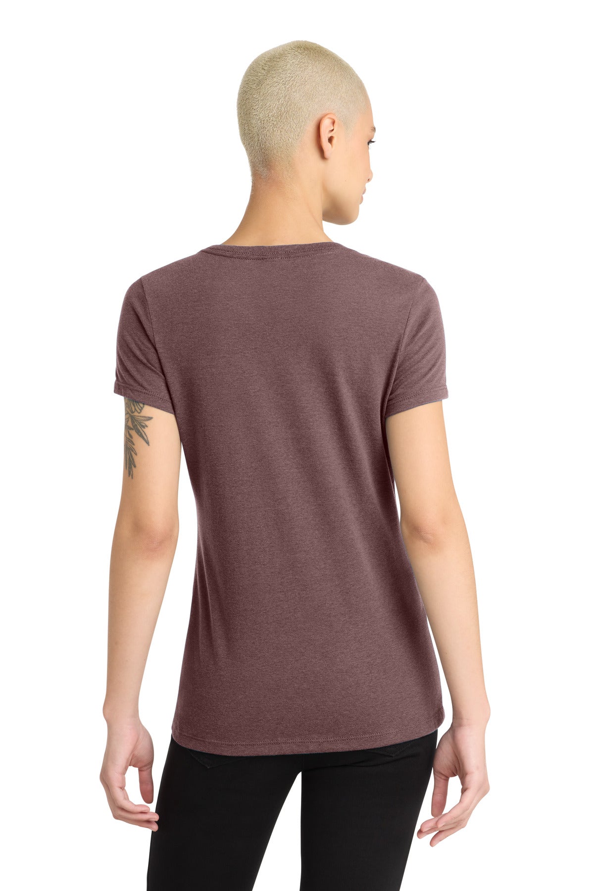 District Women's Perfect Blend CVC V-Neck Tee. DM1190L