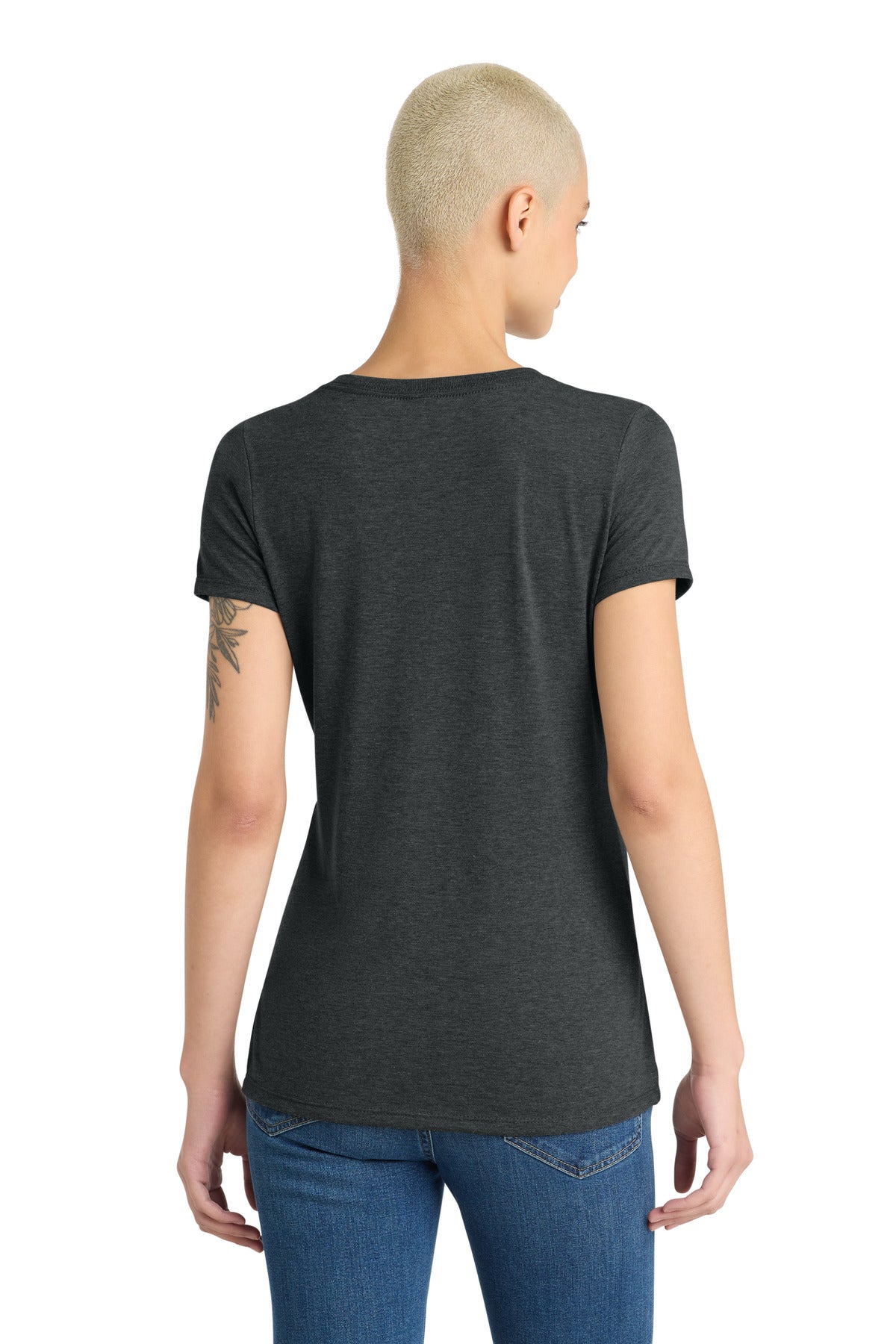District Women's Perfect Tri V-Neck Tee. DM1350L (Choose Your Design)