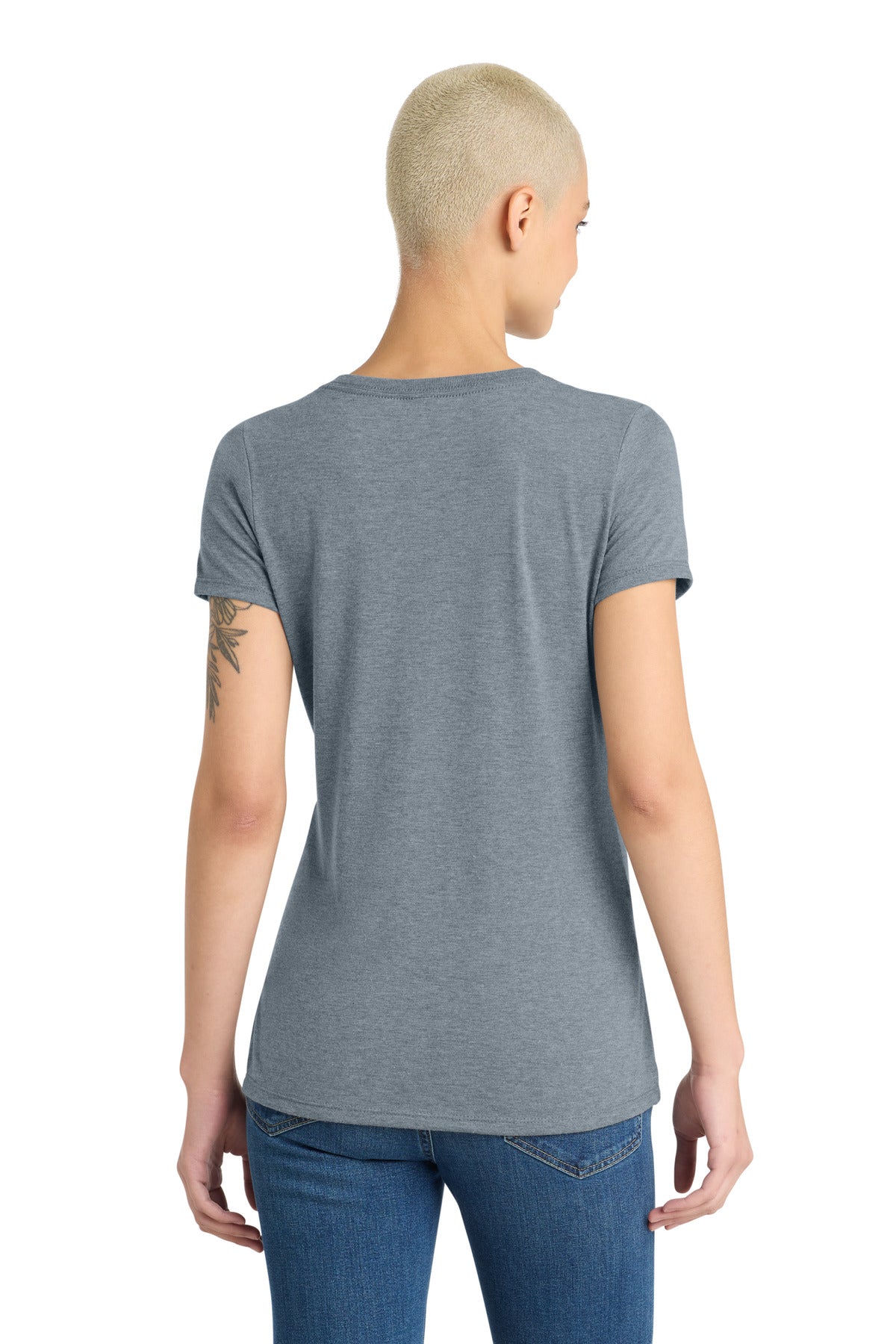 District Women's Perfect Tri V-Neck Tee. DM1350L (Choose Your Design)