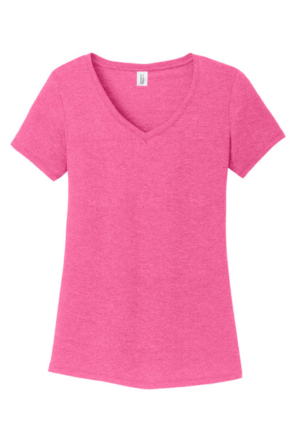 District Women's Perfect Tri V-Neck Tee. DM1350L (Choose Your Design)