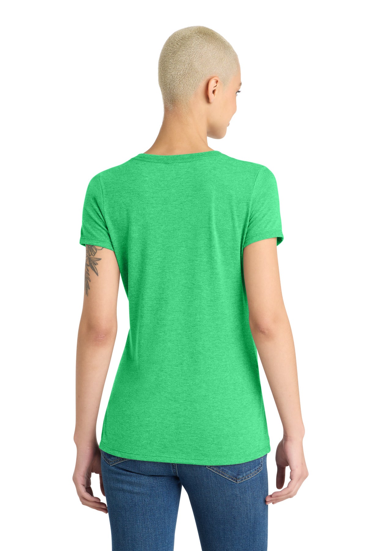 District Women's Perfect Tri V-Neck Tee. DM1350L (Choose Your Design)