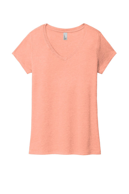 District Women's Perfect Tri V-Neck Tee. DM1350L (Choose Your Design)
