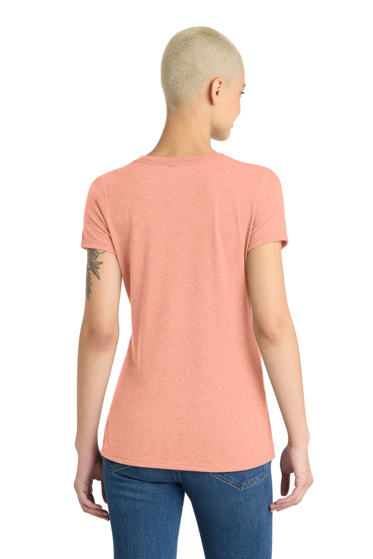 District Women's Perfect Tri V-Neck Tee. DM1350L (Choose Your Design)