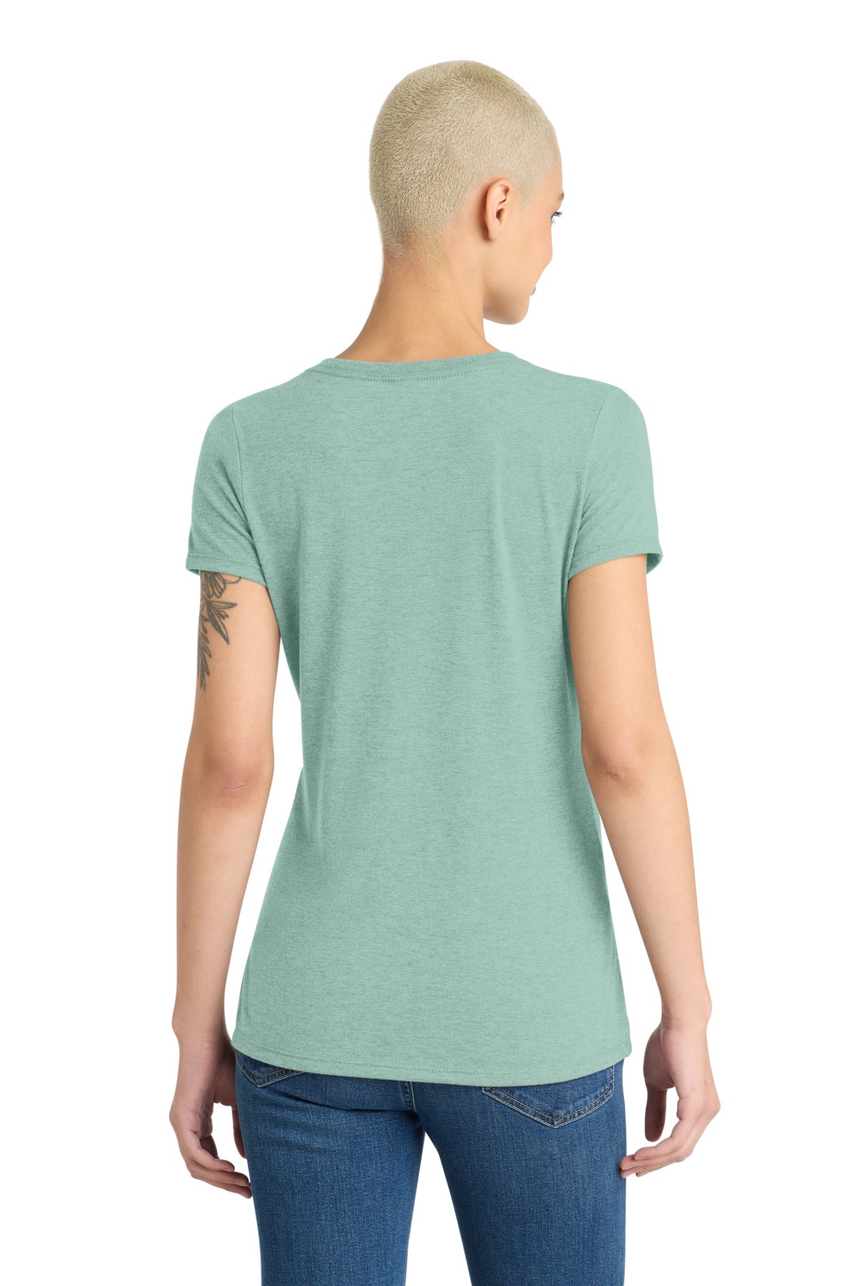 District Women's Perfect Tri V-Neck Tee. DM1350L (Choose Your Design)